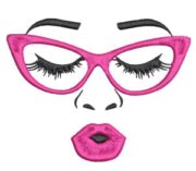 Chic Fashion Faces Line Art Drawing 02