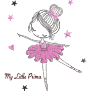 Bag Cute Princess Girl Ballerina Line Art 06