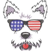 Patriotic Dog American flag 01