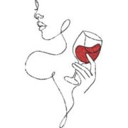 Embroidered Morden Women in Wine 01