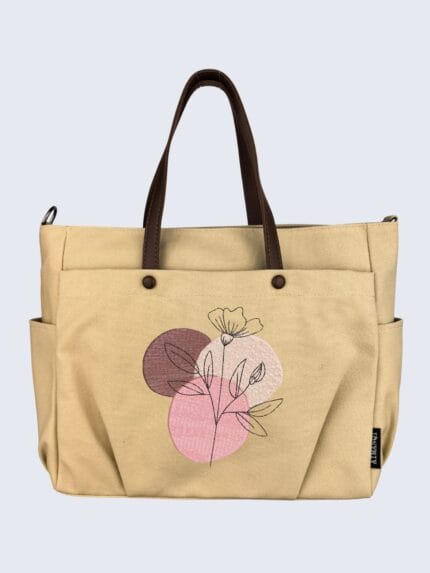 Step into Style with Our Embroidered Abstract Floral Shoulder Toe Bag!