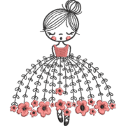 Bag Cute Princess Girl Ballerina Line Art 05