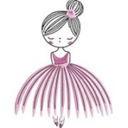 Bag Cute Princess Girl Ballerina Line Art 04