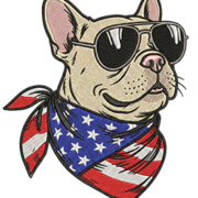 Patriotic Dog American flag 03