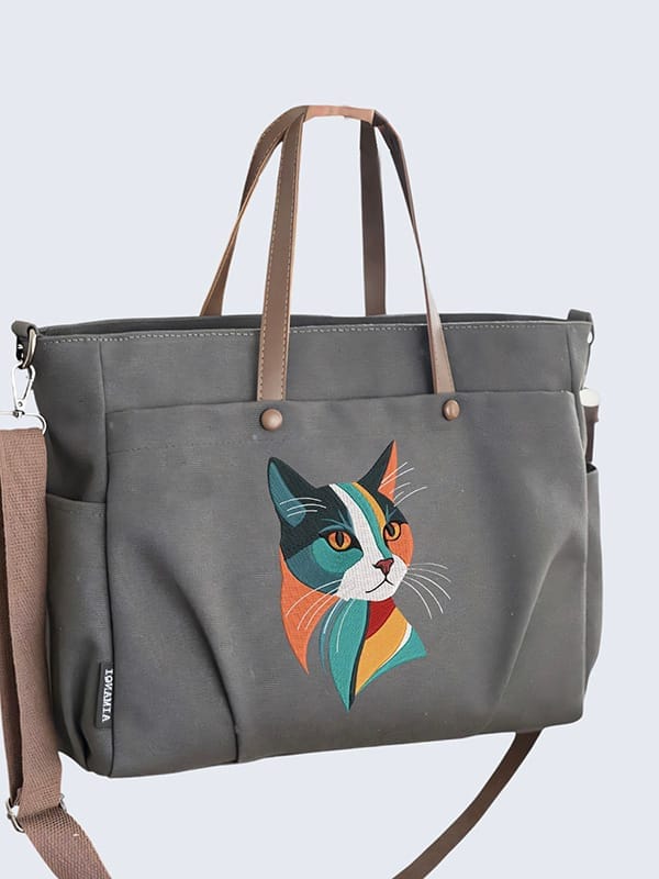 Bold Design, Subtle Style Pet's Portrait Embroidered Bag
