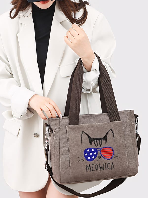 Cat Lovers Unite Snag Your Flag-Adorned Tote Today!