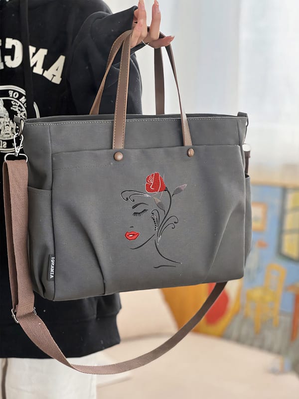 Elevate Your Accessory Game Grab the Minimalist Embroidered Tote