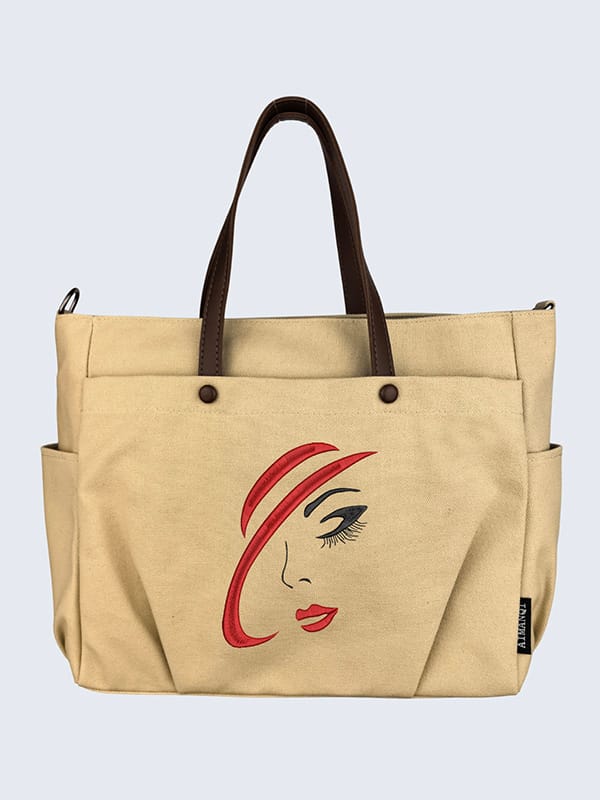 Embroidered Chic Lines, Classy Touch Order Your Tote Today