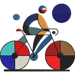 Bauhaus movement Inspired Cyclist Minimalism Modernism Cubist Geometric Art