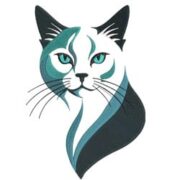 Modern Minimalist Abstract Cat Art 02