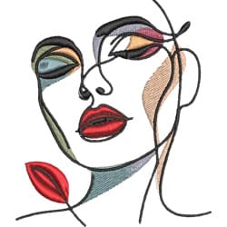 One line art design elegantly chic female