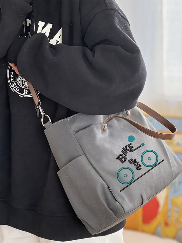 Art That Captures Motion-Shop Our Road Bike Designs Embroidered Artwork Bag