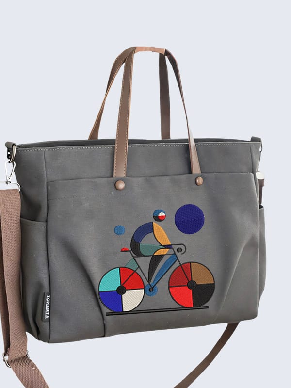 Transform Your Space-Shop Bauhaus-Inspired Art Embroidered Bag Now!
