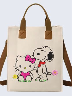 Add Fun to Your Outfits with Hello Kitty and Snoopy Embroidery Bag