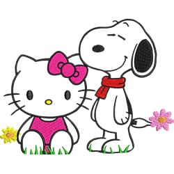 Embroidered Hello Kitty and Snoopy-The Perfect Gift Idea