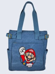 Super Mario Bros Animation Theme Embroidered Shoulder Toe Bag Ideal Gift for Gamers