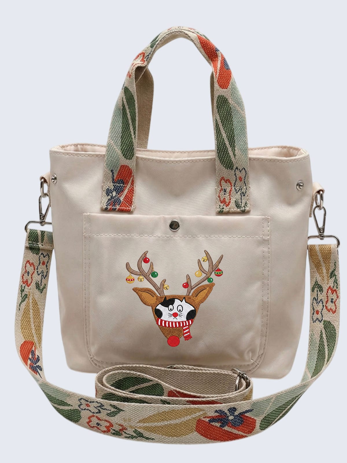 main Retro Cartoon Mascot Embroidered Canvas Tote Bag (Copy) (Copy) - Image 1
