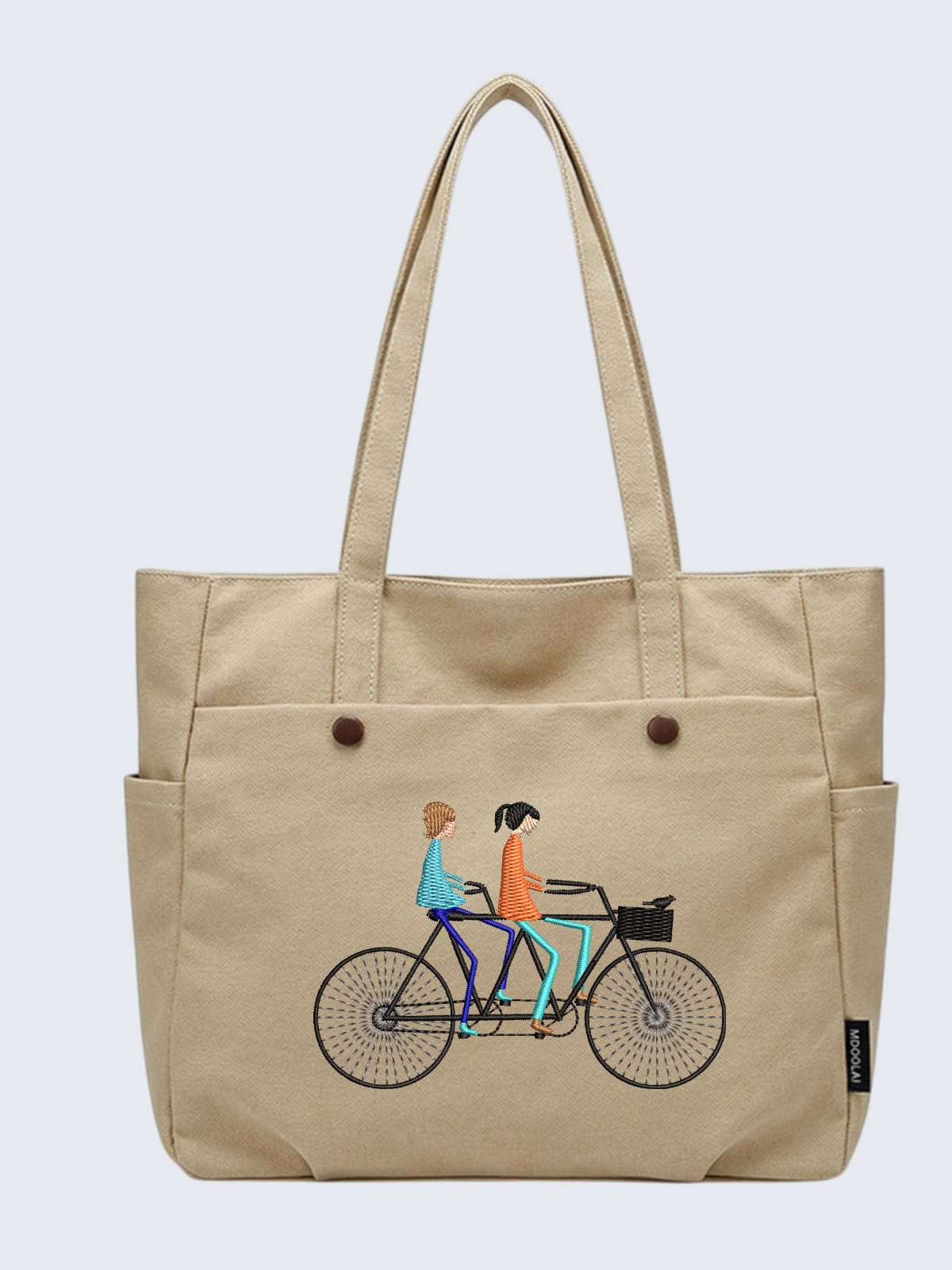 main Retro Cartoon Mascot Embroidered Canvas Tote Bag (Copy) (Copy) - Image 1