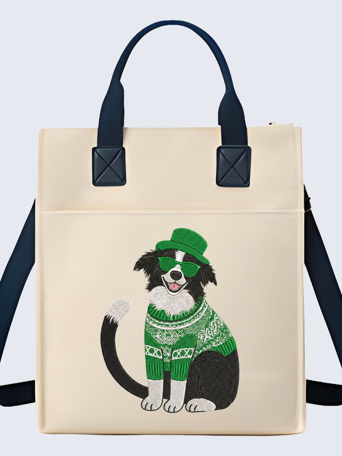 main Retro Cartoon Mascot Embroidered Canvas Tote Bag - Image 1