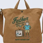 Retro Cartoon Mascot Embroidered Canvas Tote Bag - Funny Food Puns - 1930s Rubber Hose Style Shopper (Copy)
